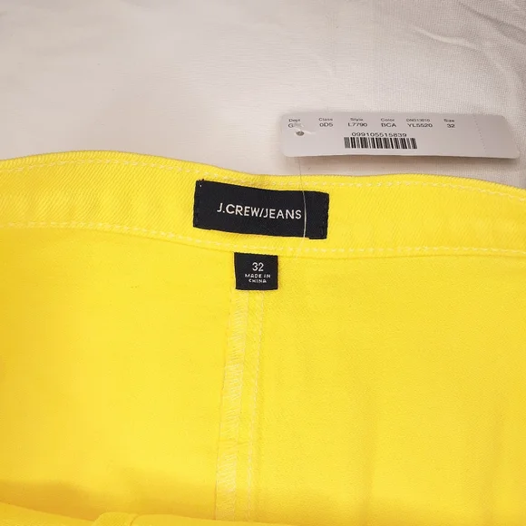 J Crew Yellow Garment-dyed Japanese Denim Wrap Mini Skirt Size 32 - Picture 4 of 8